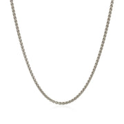 Bids.com Sterling Silver Rhodium Plated Wheat Chain 1.3mm Necklaces