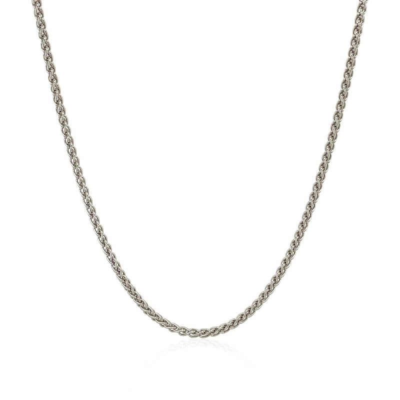 Bids.com Sterling Silver Rhodium Plated Wheat Chain 1.3mm Necklaces