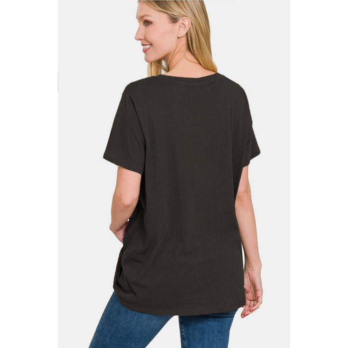 Zenana V-Neck Short Sleeve T-Shirt