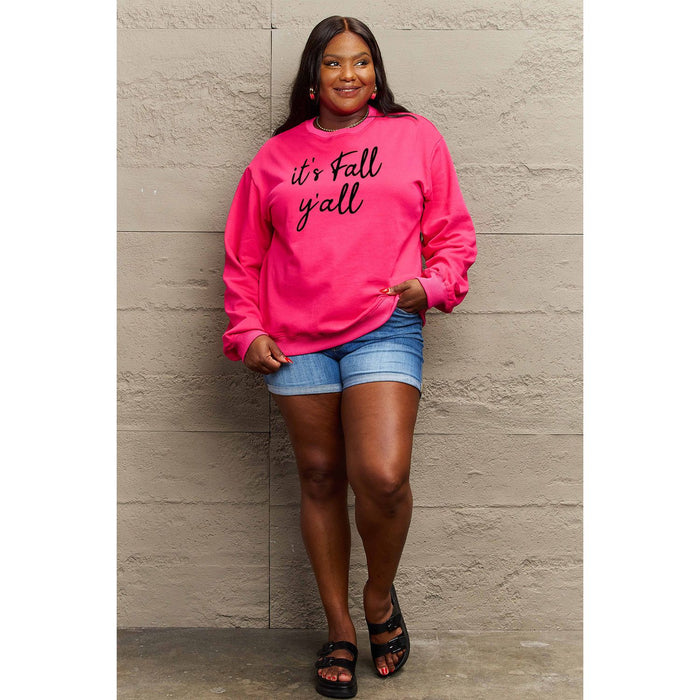 Simply Love IT'S FALL Y'ALL Graphic Sweatshirt