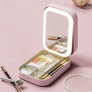 Mill's Beauty Supply LED Mirror Makeup Storage Box Portable Travel Makeup Case Cosmetic Bag Large-Capacity Make up Storage Box Makeup Accessories