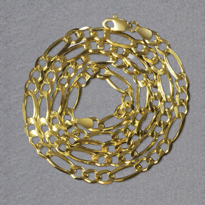 Bids.com 10K Yellow Gold Solid Figaro Chain (4.50 mm) Necklaces