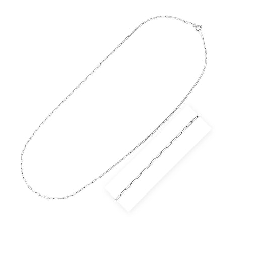 Bids.com Sterling Silver Rhodium Plated Paperclip Chain (1.8 mm) Necklaces