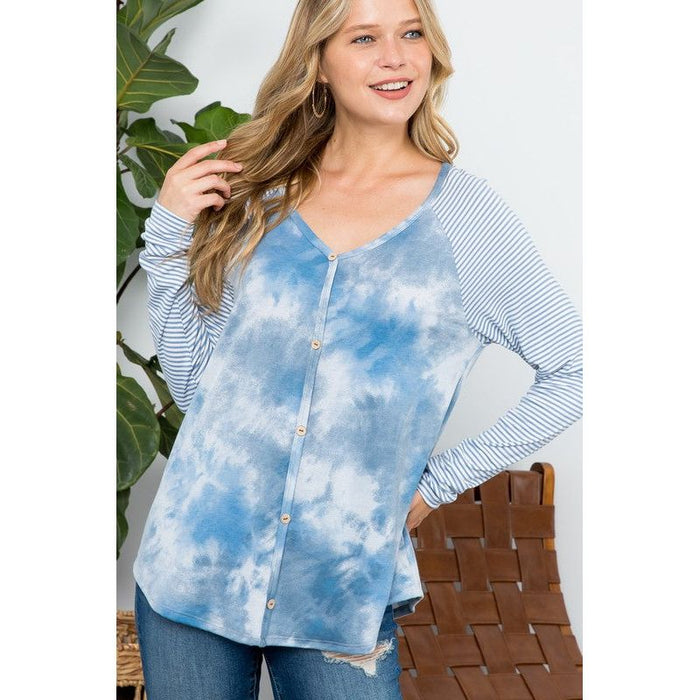 TIE DYE MIXED TOP