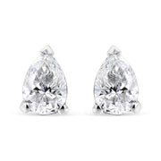 Bids.com 14K White Gold 1/2 Cttw Pear Shape Solitaire Lab Grown Diamond Stud Earrings (F-G Color, VS2-SI1 Clarity) Earrings