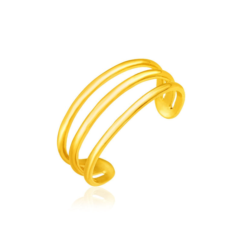 Bids.com 14k Yellow Gold Three Bar Toe Ring Rings