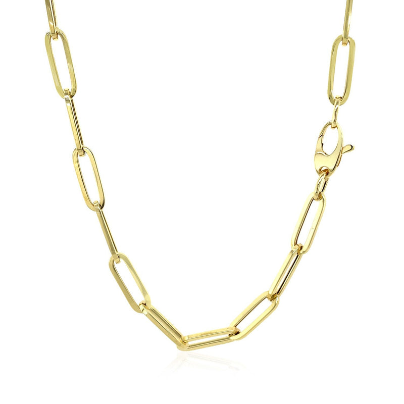 Bids.com 14K Yellow Gold Bold Paperclip Chain (4.2 mm) Necklaces