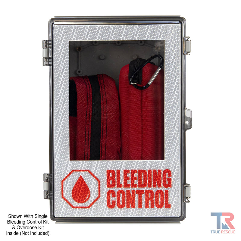 True Rescue Individual Bleeding Control Cabinet Cabinet White Smoke Non-Alarmed,Alarmed