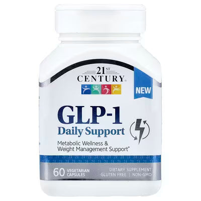 21st Century 21st Century GLP-1 60 Vegetarian Capsules Vitamins & Supplements White Smoke