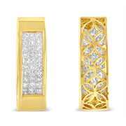 Bids.com 14K Yellow Gold 1/2 Cttw Invisible Set Princess Cut Diamond Vertical Bar Block Pendant 18" Necklace (H-I Color, SI2-I1 Clarity) Necklaces