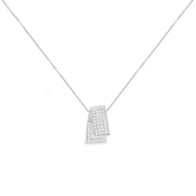 Bids.com 14KT White Gold Diamond Box Pendant Necklace (1 cttw, H-I Color, SI2-I1 Clarity) Necklaces