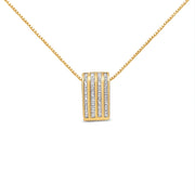 Bids.com 14K Yellow Gold 2 1/3 cttw Princess Cut Diamond Block Pendant Necklace (H-I, SI1-SI2) Necklaces