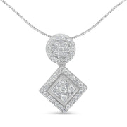 Bids.com 14K White Gold 1 cttw Diamond Pendant Necklace (H-I, I1-I2) Necklaces