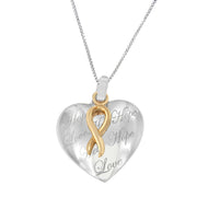 Bids.com 10K Yellow Gold Over Silver Heart Pendant Necklace Necklaces