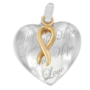Bids.com 10K Yellow Gold Over Silver Heart Pendant Necklace Necklaces