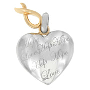 Bids.com 10K Yellow Gold Over Silver Heart Pendant Necklace Necklaces