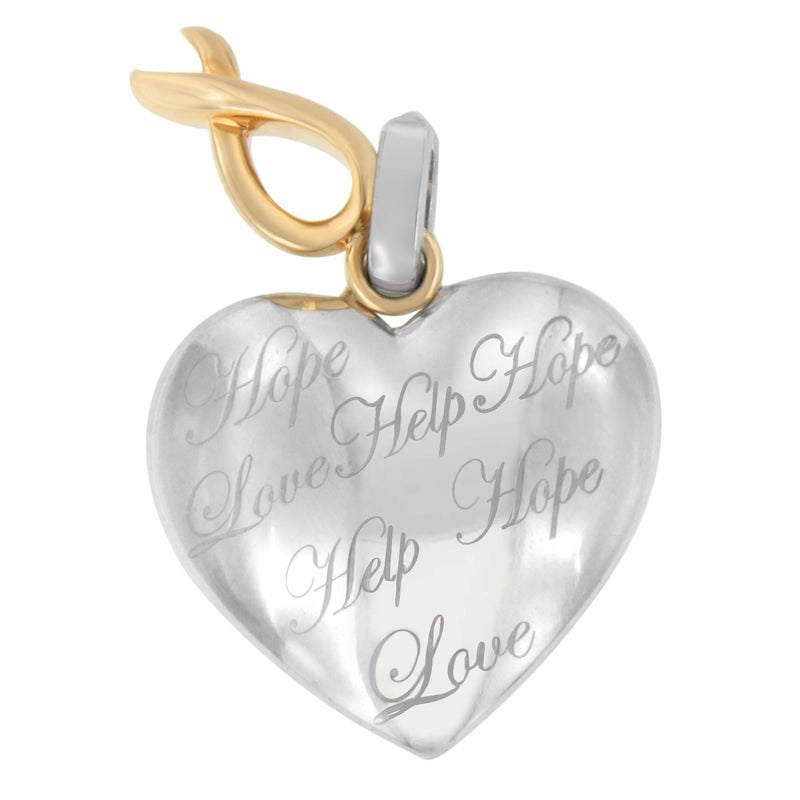 Bids.com 10K Yellow Gold Over Silver Heart Pendant Necklace Necklaces