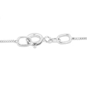 Bids.com 10k Rose Gold and Sterling Silver 1/10ct TDW Round Cut Diamond Interlocked Heart and Ribbon Pendant Necklace (H-I, I1-I2) Necklaces