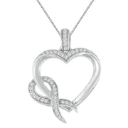 Bids.com .925 Sterling Silver 1/6 cttw Diamond Heart Pendant Necklace (H-I, I1-I2) Necklaces