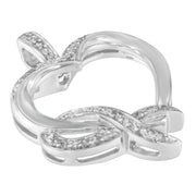 Bids.com .925 Sterling Silver 1/6 cttw Diamond Heart Pendant Necklace (H-I, I1-I2) Necklaces