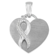 Bids.com .925 Sterling Silver 1/10 cttw Diamond Heart Pendant Necklace (H-I, I1-I2) Necklaces