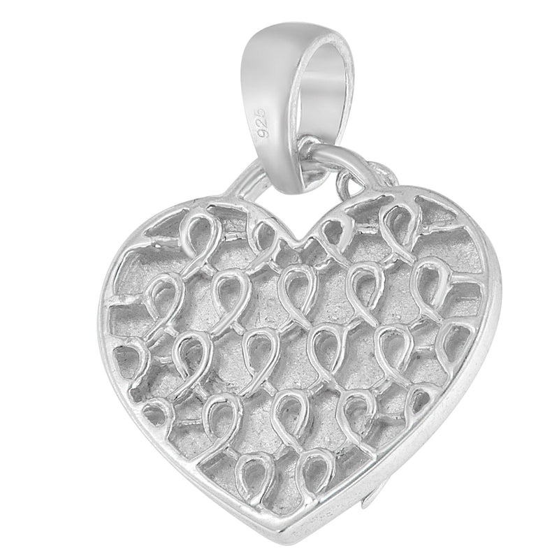 Bids.com .925 Sterling Silver 1/10 cttw Diamond Heart Pendant Necklace (H-I, I1-I2) Necklaces