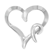 Bids.com .925 Sterling Silver Heart Shaped Pendant Necklace Necklaces