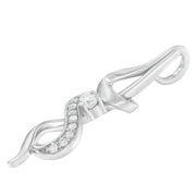 Bids.com Espira 10K White Gold 1/5 cttw Round Cut Diamond Swirl Pendant Necklace (J-K, I1-I2) Necklaces