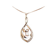 Bids.com 10K White Gold 1/4 Cttw Brilliant-Cut Round Diamond Spiral Link 18" Pendant Necklace (I-J Color, I2-I3 Clarity) Necklaces