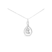 Bids.com Espira 10K White Gold 1/8 cttw Round Cut Diamond Layered Spiral Pendant Necklace (I-J, I1-I2) Necklaces