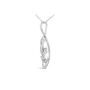 Bids.com Espira 10K White Gold 1/8 cttw Round Cut Diamond Layered Spiral Pendant Necklace (I-J, I1-I2) Necklaces
