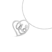 Bids.com .925 Sterling Silver 1/6 cttw Diamond Heart Pendant Necklace (H-I, I1-I2) Necklaces