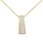 Bids.com 14K Yellow Gold 1 1/2 cttw Princess Cut Diamond Greek Column Pendant Necklace (G-H, VS1-VS2) Necklaces