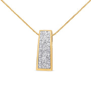 Bids.com 14K Yellow Gold 1 1/2 cttw Princess Cut Diamond Greek Column Pendant Necklace (G-H, VS1-VS2) Necklaces