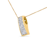 Bids.com 14K Yellow Gold 1 1/2 cttw Princess Cut Diamond Greek Column Pendant Necklace (G-H, VS1-VS2) Necklaces