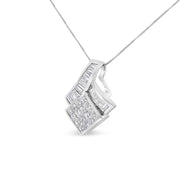 Bids.com 14k White Gold 2 1/10 Cttw Princess and Baguette Geometric Designed Diamond Pendant Necklace (G-H Color, VS1-VS2 Clarity) - NO CHAIN INCLUDED Necklaces