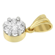 Bids.com 14K Yellow Gold 1/2 cttw Round Cut Diamond Circle Pendant Necklace (H-I, I1-I2) Necklaces