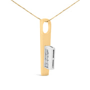 Bids.com 18K Yellow and White Gold 1 7/8 Cttw Princess Baguette Diamond Key Shaped 18" Pendant Necklace (H-I Color, SI1-SI2 Clarity) Necklaces