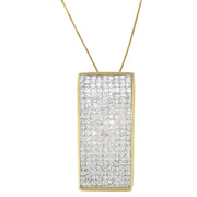 Bids.com 14K Yellow Gold Princess Cut Diamond Block Pendant Necklace (2 5/8 cttw, H-I Color, SI2-I1 Clarity) Necklaces