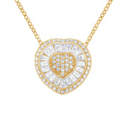 Bids.com 10KT Yellow Gold Diamond Heart Pendant Necklace (1/2 cttw, H-I Color, I1-I2 Clarity) Necklaces