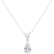 Bids.com IGI certified 10K White Gold 1/2 cttw Diamond Pear Pendant Necklace (I-J, I1) Necklaces