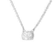 Bids.com IGI Certified 10K White Gold 1/2 cttw Lab Grown Oval Shape Solitaire Diamond East West 18" Pendant Necklace (E-F Color, VS1-VS2 Clarity) Necklaces