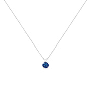 Bids.com 14K White Gold 1/4 Cttw Round Brilliant Cut Lab Grown Blue Diamond 4-Prong Solitaire Pendant Necklace (Blue Color, VVS2-VS1 Clarity) - 18" Necklaces