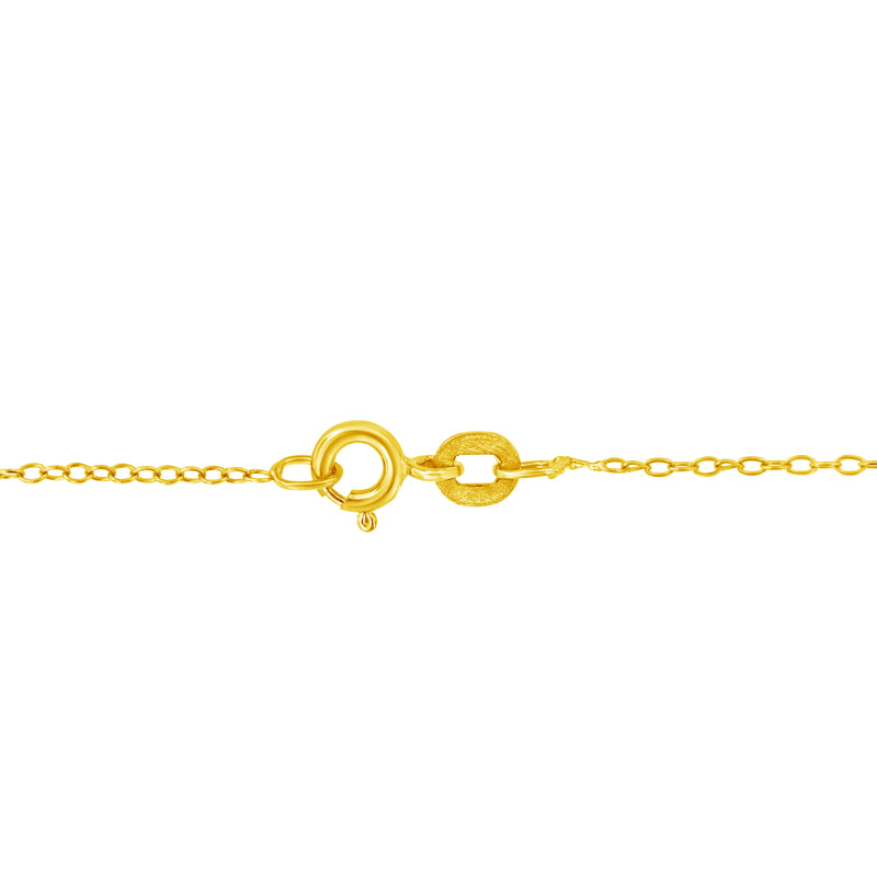 Bids.com 10K Yellow Gold Plated .925 Sterling Silver Diamond Accent Cross Ribbon 18" Pendant Necklace (I-J Color, I2-I3 Clarity) Necklaces