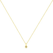 Bids.com 14K Yellow Gold Plated .925 Sterling Silver 1/2 Cttw Brilliant Round Cut Diamond Solitaire Milgrain 18" Pendant Necklace (K-L Color, I2-I3 Clarity) Necklaces