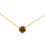 Bids.com 14K Yellow Gold 1/2 Cttw Martini Set Lab Grown Yellow Diamond Solitaire 18" Pendant Necklace (Yellow Color, VS2-SI1 Clarity) Necklaces