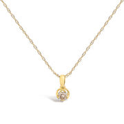 Bids.com 14K Yellow Gold Plated Silver 1/5 Cttw Diamond Openwork Pendant Necklace Necklaces