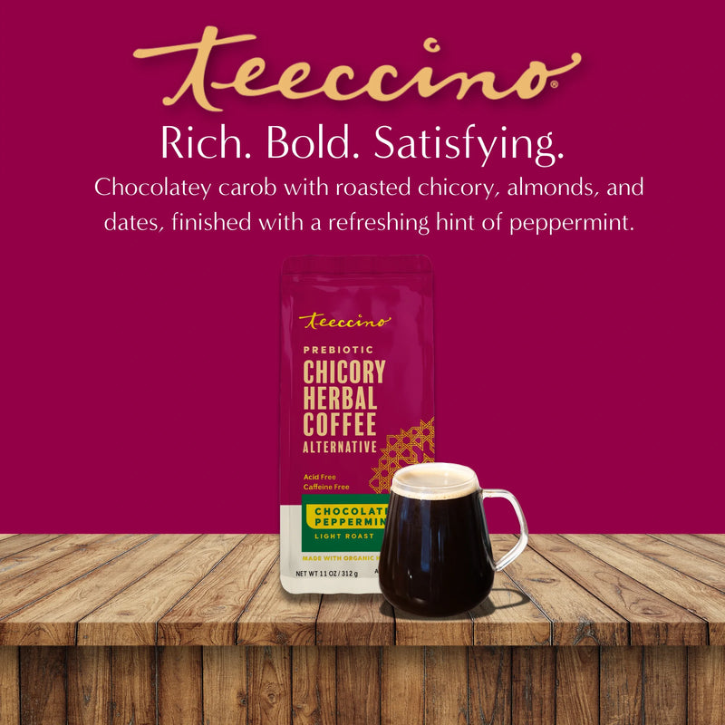 Teeccino Chocolate Peppermint Chicory Herbal Coffee Herbal Coffee