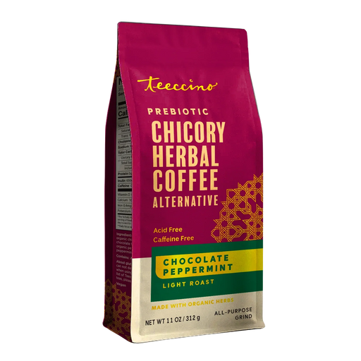 Teeccino Chocolate Peppermint Chicory Herbal Coffee Herbal Coffee Brown 11 ounce ground