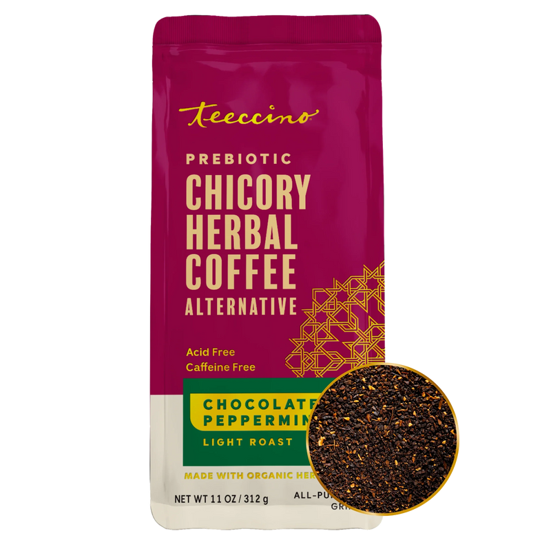 Teeccino Chocolate Peppermint Chicory Herbal Coffee Herbal Coffee